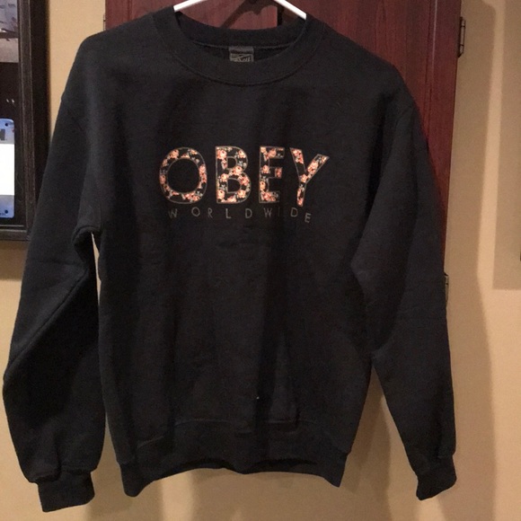 Obey sweatshirt womens Clearance